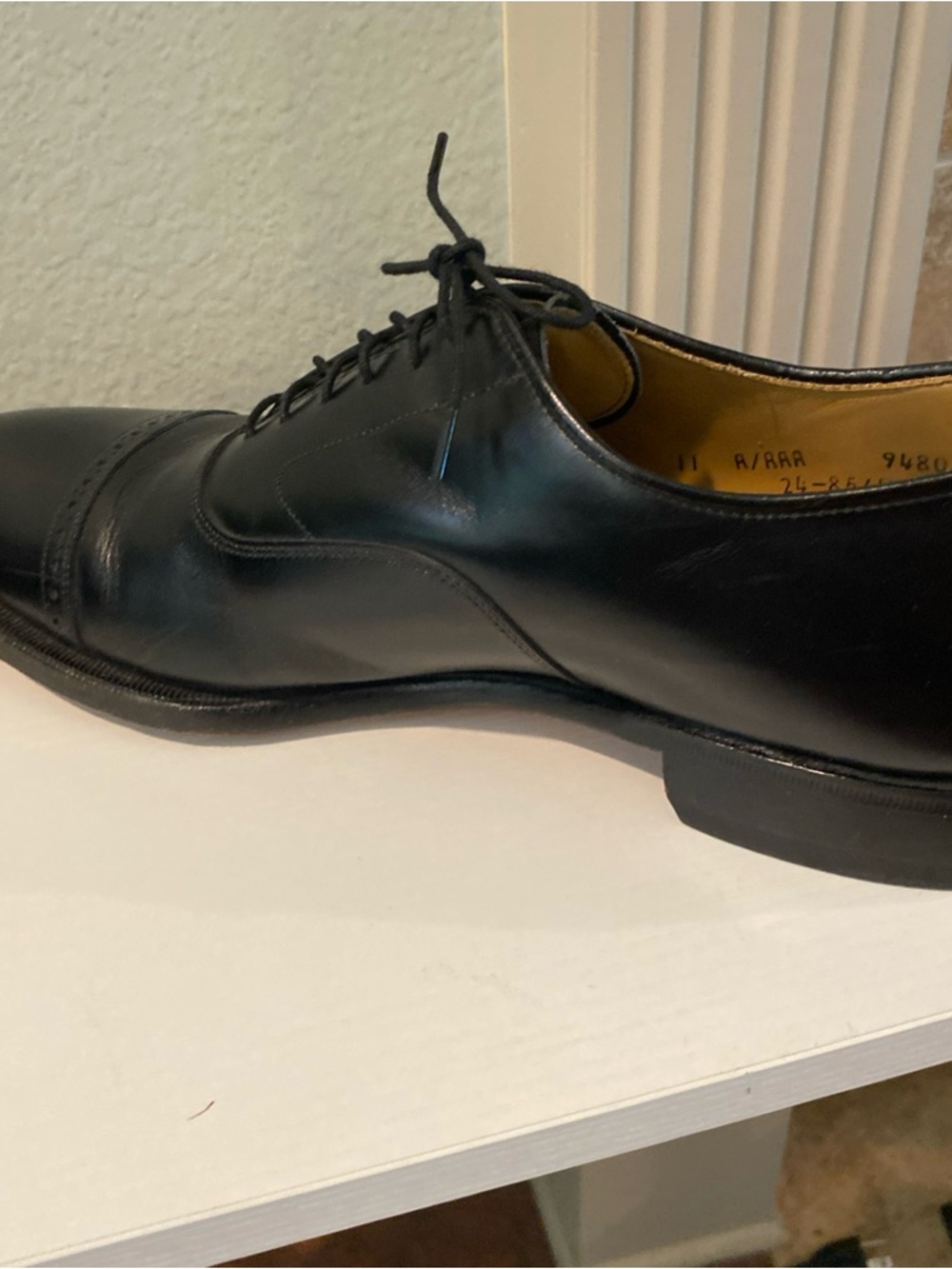 Johnston & Murphy cap toe oxford loafers black size 11 - Picture 5 of 9
